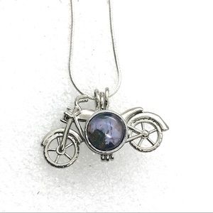 Necklace With handmade 12mm snap Bike Motorcycle SN12 display